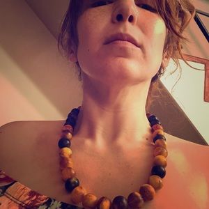 Amber beaded necklace